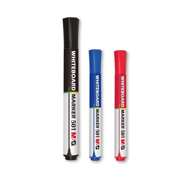 

Spidol Whiteboard M&G Marker Non Permanent Warna Hitam Biru Mer - Merah - WB M&G
