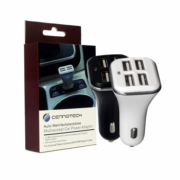 CAR CHARGER CENNOTECH C4U6 6.8A 4 PORT USB CHARGER MOBIL CENNOTECH