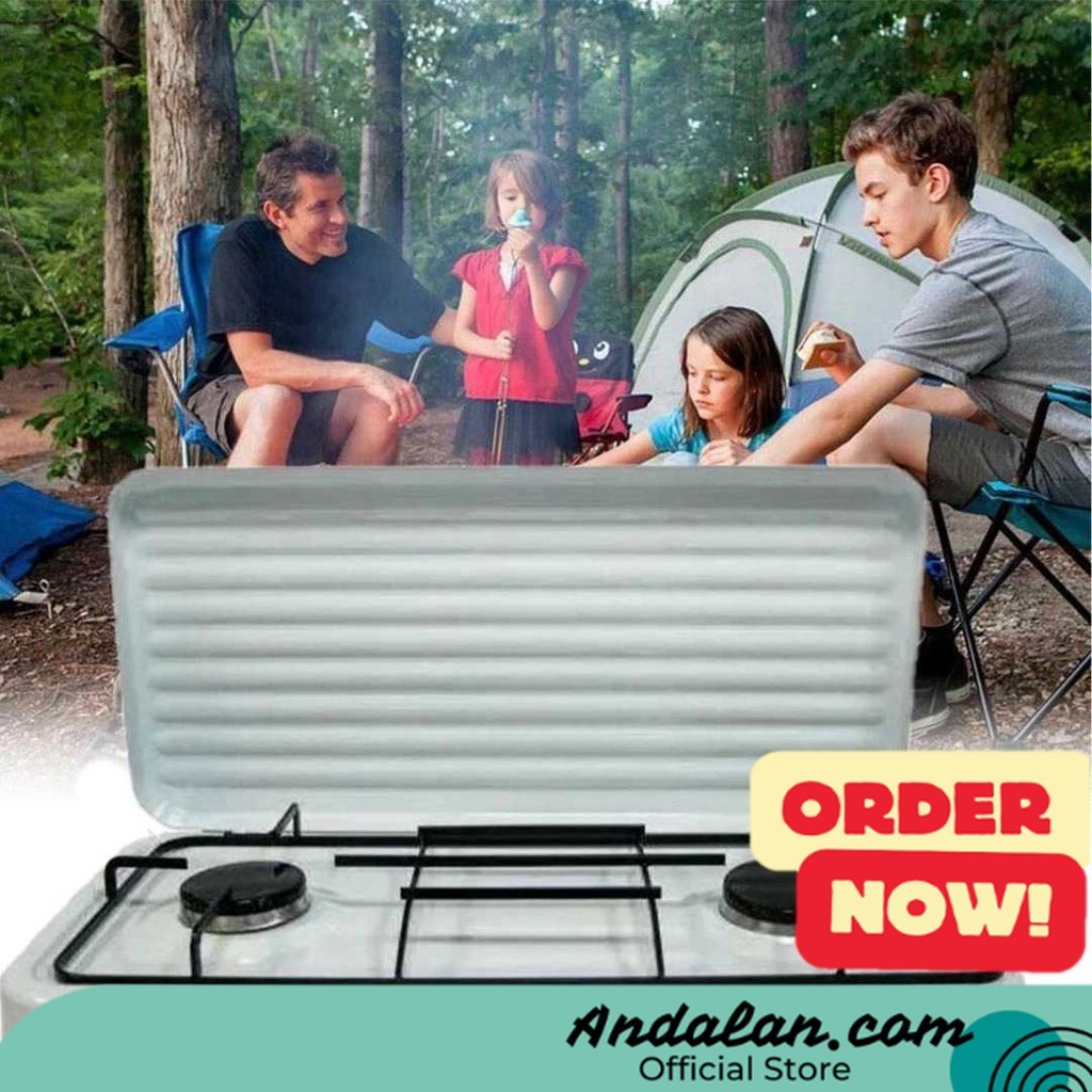 STARLUX Kompor Gas Portable 2 Tungku Table Top Camping Stove - SGS-6002