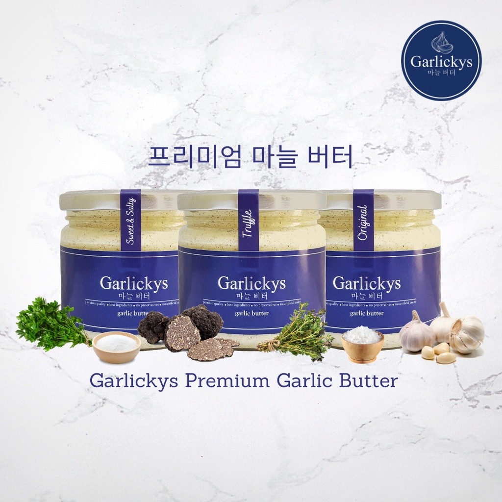 

Garlickys Premium Garlic Butter Varian Original Truffle Sweet & Salty