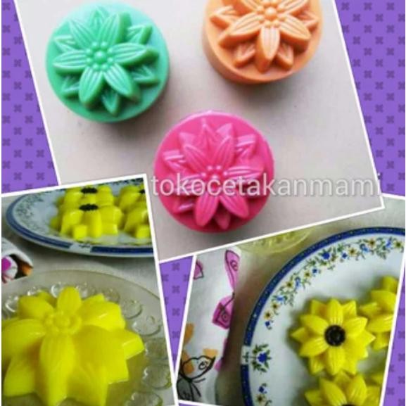 CETAKAN PUDING BUNGA TERATAI TEBAL DIAMETER 7CM ISI 12PCS / CETAKAN KUE BUNGA TERATAI TEBAL