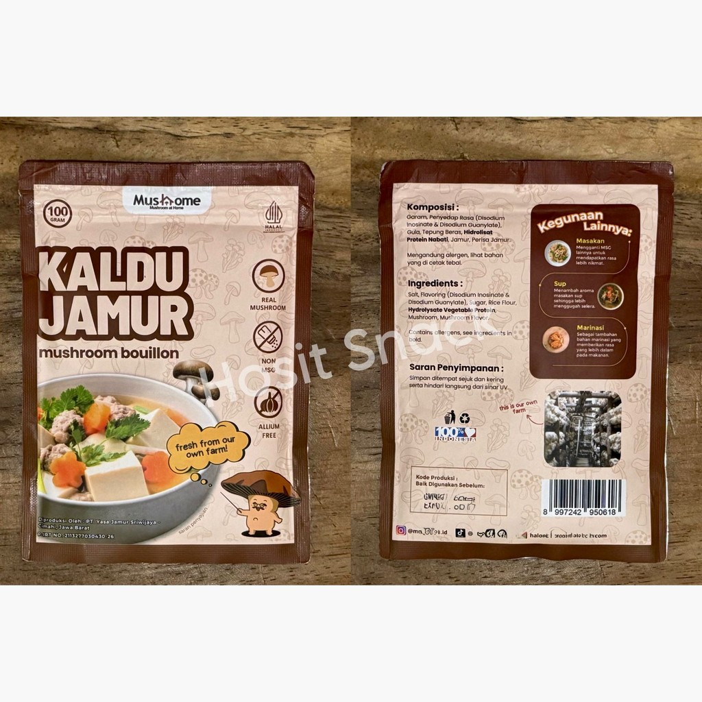 

Kaldu Jamur Pilihan Mushome 100gr - Non MSG - Rendah Kalori Vegetarian Vege 100 gr gram G / 100gram Halal / Mushroom Bouillon