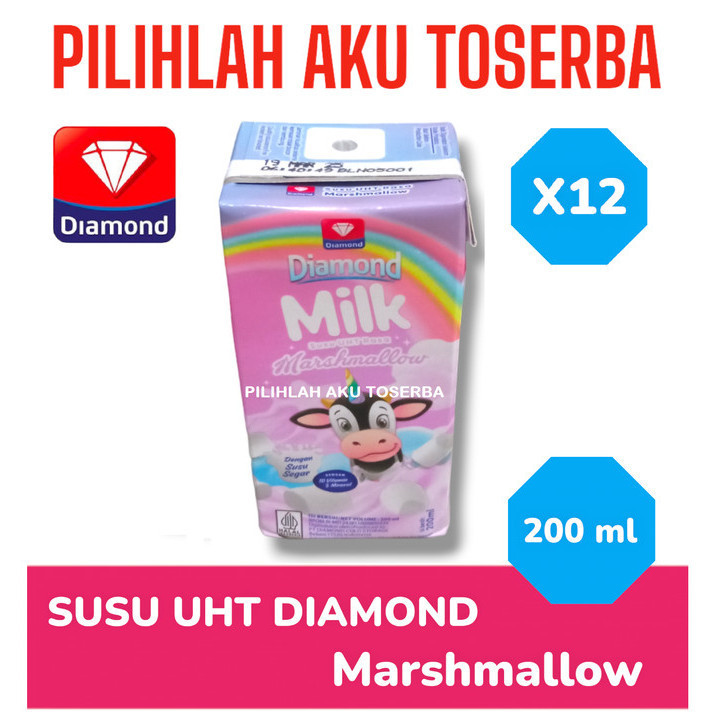 

Susu DIAMOND UHT Marshmallow ukuran 200 ml - ( HARGA 12 pcs )