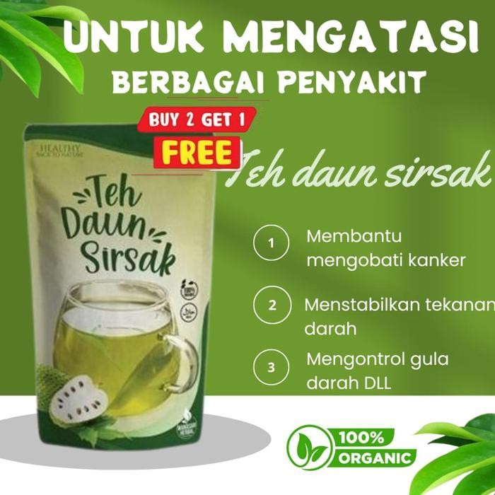 

TEH DAUN SIRSAK ALAMI 100 ORIGINAL ALAMI DAN ORGANIK TEH DAUN SIRSAK EKSTRAK DAUN SIRSAK TEH DAUN SIRSAK KERING DAUN SIRSAK BUBUK - ISI 10 CELUP