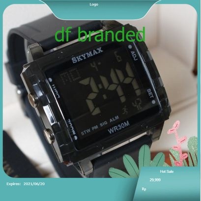 TERLARIS JAM TANGAN SKYMAX ORIGINAL 2119G KOTAK DIGITAL UNISEX TAHAN AIR BERGARANSI