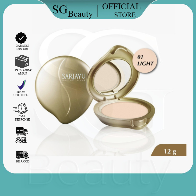 Sari Ayu Two Way Cake / Bedak Padat & Refill SPF 15 Sariayu / gold