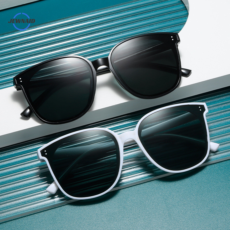 [JEW]kacamata hitam mode dua titik baru pasang surut wajah besar kacamata hitam tipis wanita anti ul