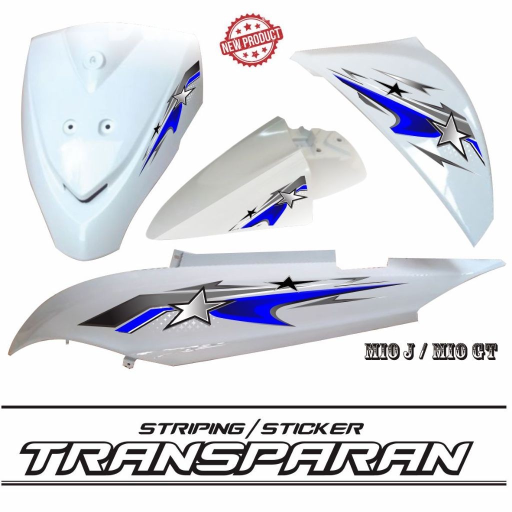 VARIASI STRIPING TRANSPARAN MOTOR MIO J VARIASI KEREN STICKER