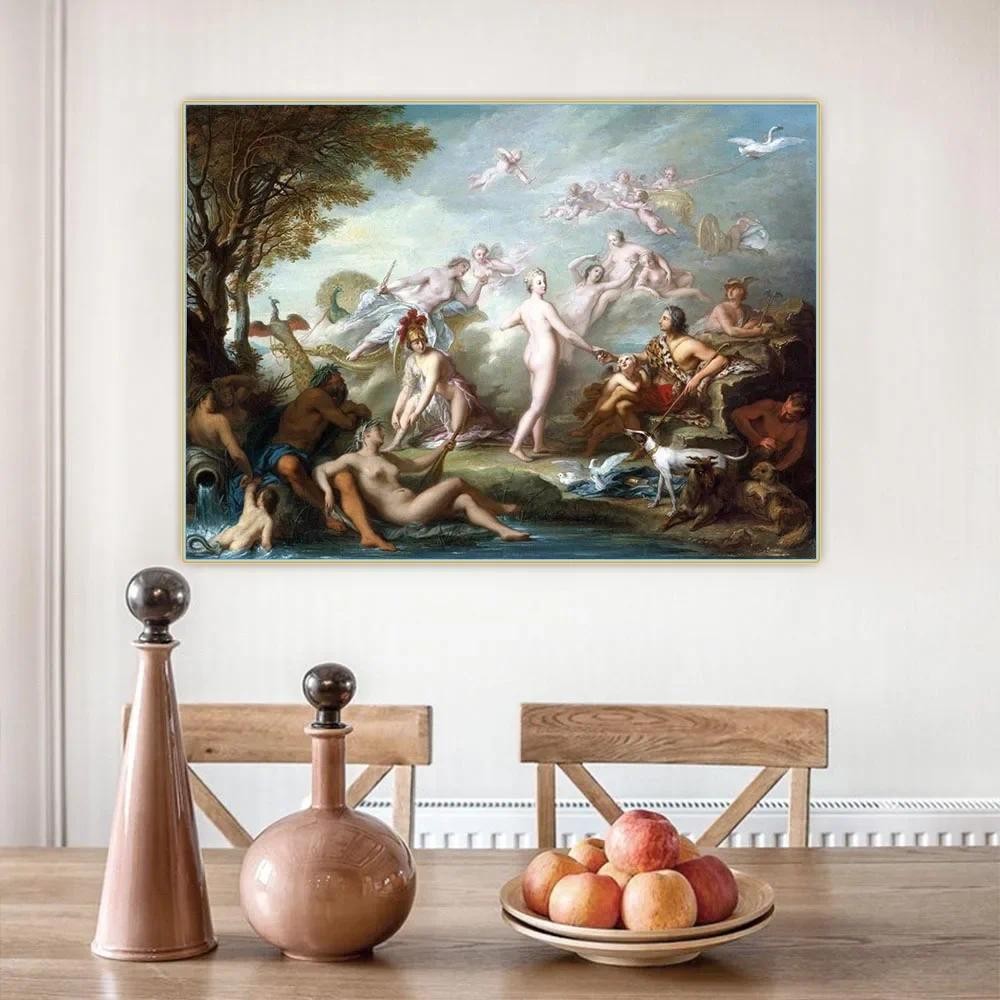 

Jean-Marc Nattier "The Judgment of Paris" Canvas Oil Paintings Aesthetics Art Decorative Background Wall Decor Home Decoration
