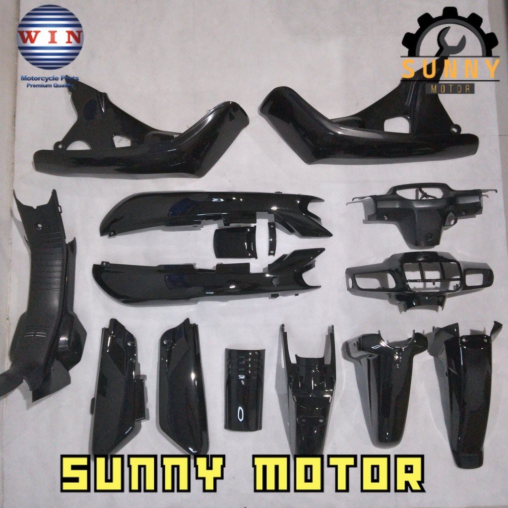 Full Body Astrea Grand Sabit Bulus Legenda Impressa Hitam WIN | complete set bodi kasar halus motor 