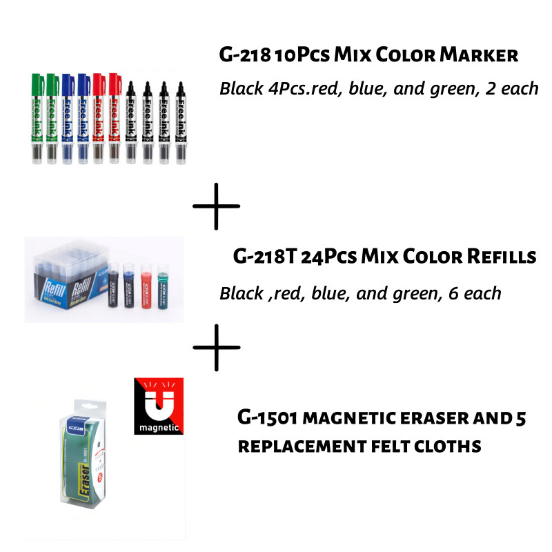 

Gxin G218 Marker Eraser Refills Set Erasable Whiteboard Markers Back to School Useful Offices Accessories Color Dry Erase Pens