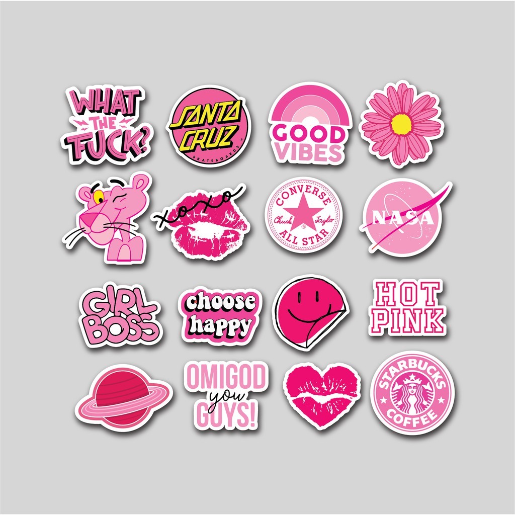 

STICKER PACK HOT PINK | STICKER TUMBLR | STIKER LAPTOP KOPER HELM TERLARIS