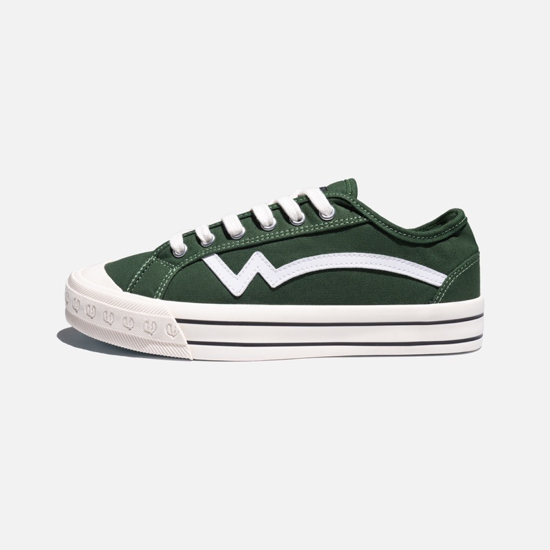 MinusOne Footwear Ares Army White Stripe Sepatu Sneakers Antiselip Nyaman Casual Unisex