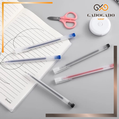 

GGS Pulpen Gel 0.5mm Bolpoin Pena Pulpen Tinta Gel Cair Pena Transparant Pen Gel Y3437