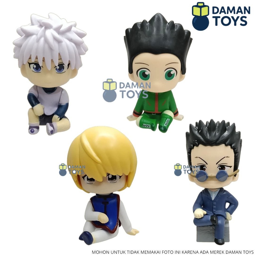 Action Figure Hunter X hunter Chibi Kilua Gon Kurupika Rio Sitting