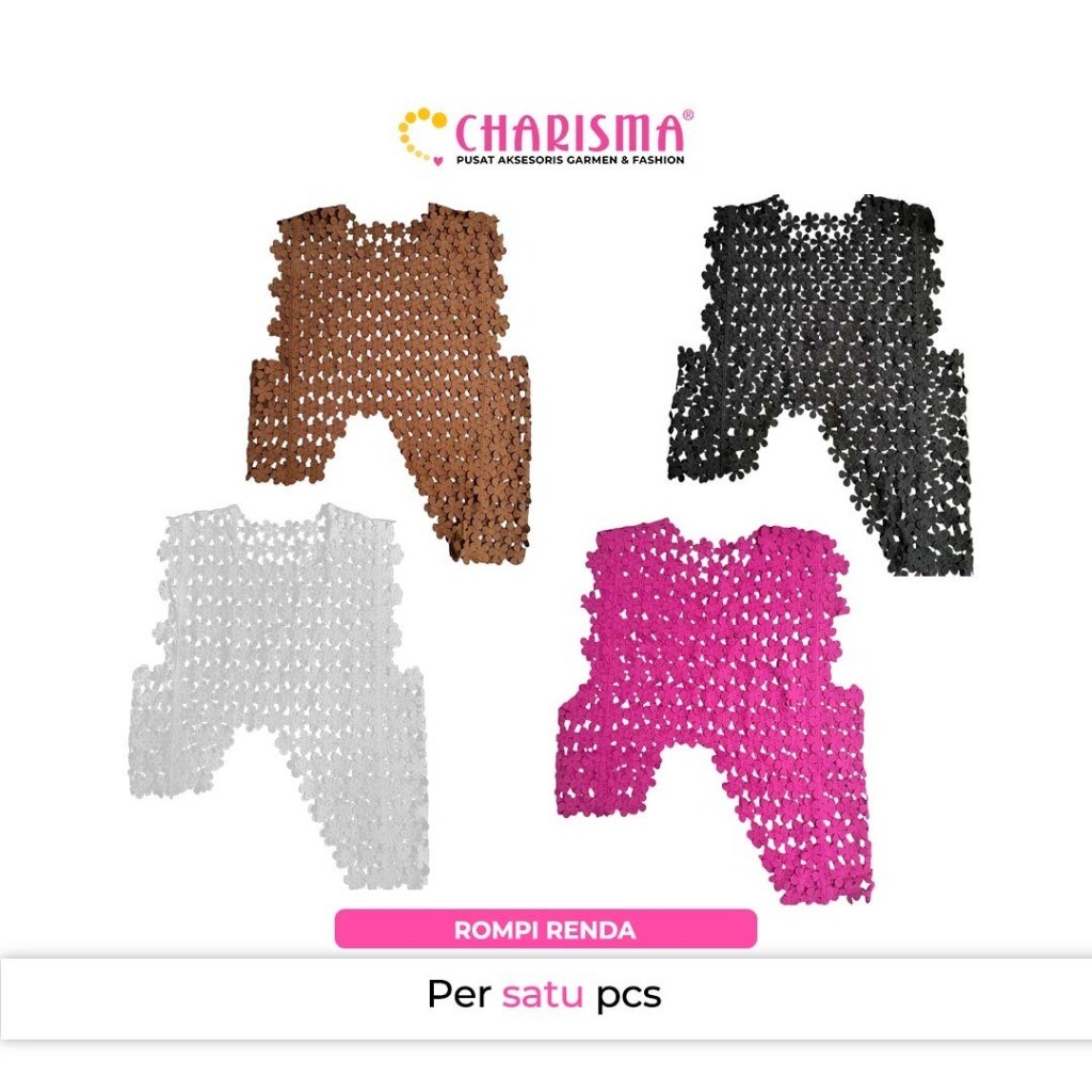 Charisma Rompi Renda - Vest Renda / Outer Rajut Wanita - Harga Per Pcs