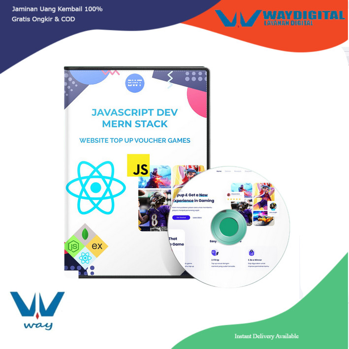 Ecourse Javascript MERN Website Top Up Voucher Games