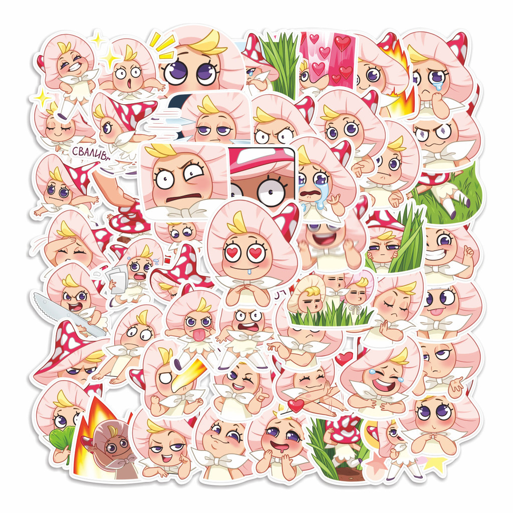

COD 50 Pcs Stiker MARUSIA THE CUTE MUSHROM GIRL Lucu Anti Air Untuk Dekorasi Notebook Sepeda Skateboard Handphone DIY