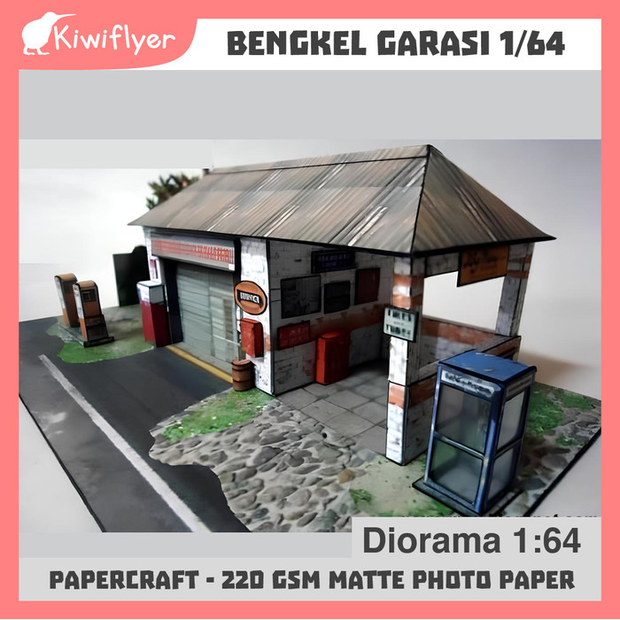 Papercraft Diorama - Bengkel Garasi 1/64 - by Papermau
