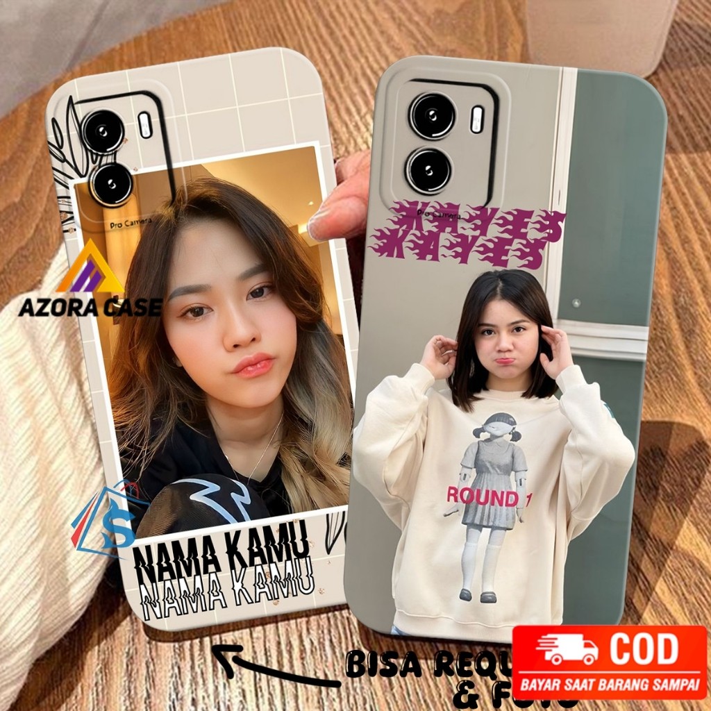 [SHARK CASE] Softcase Vivo Y15S Y01 Y15A Y01A Y91C Y1S Y16 CUSTOM FOTO DAN NAMA - Casing Kostum - Ca