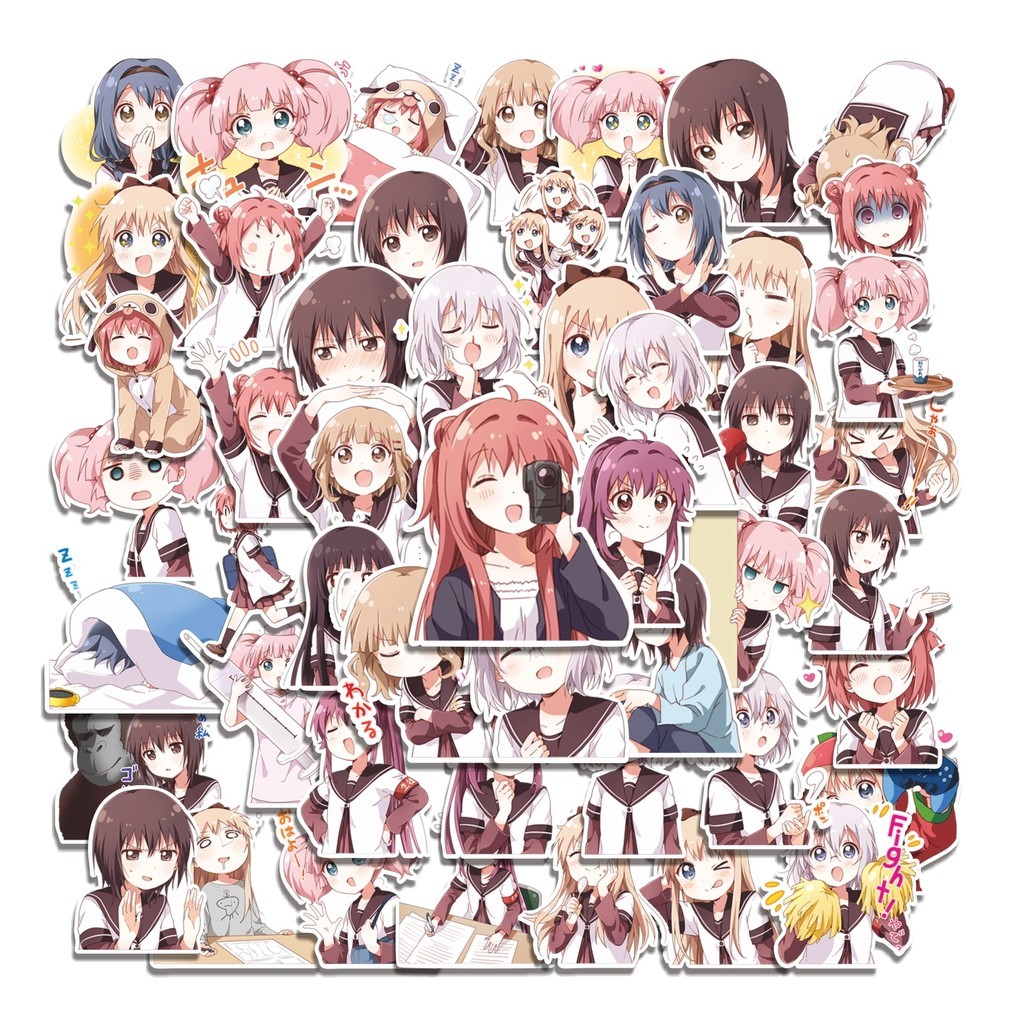 

COD 50 Pcs Stiker Yuru Yuri Chan Lucu Anti Air Untuk Dekorasi Notebook Sepeda Skateboard Handphone DIY