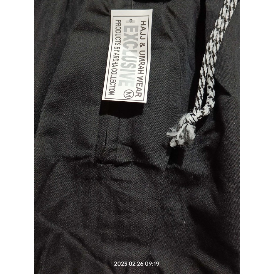 ✨LARIS✨-Celana Ihram Celana Muslim PRIA EXCLUSIVE - Twill Hitam, M
