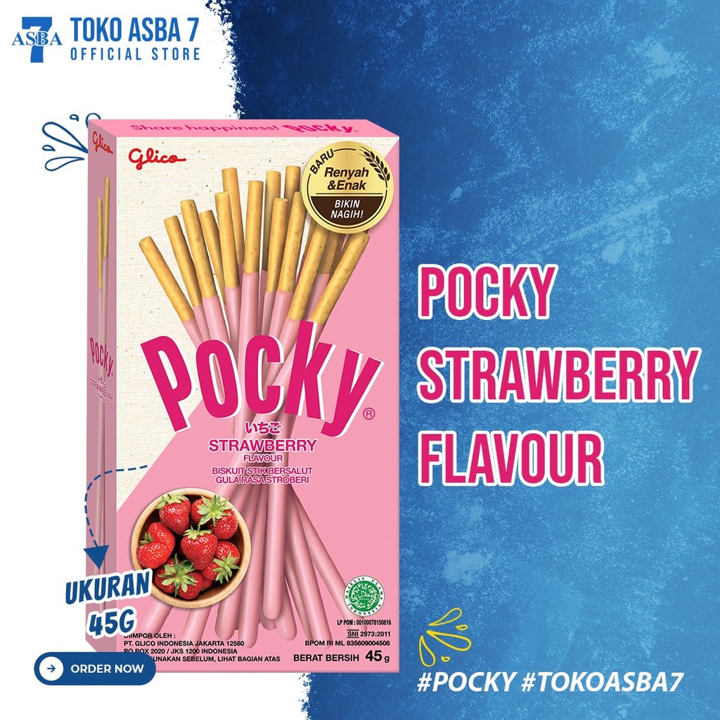 

GLICO POCKY STRAWBERRY FALVOUR STIK 45G