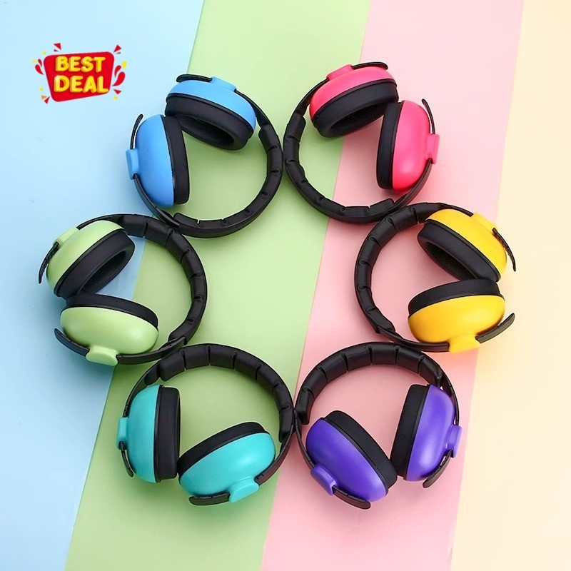 Earmuff Lipat Penutup Telinga Anak Remaja Dewasa Anti Bising & Tekanan Udara Untuk Tidur Di Pesawat