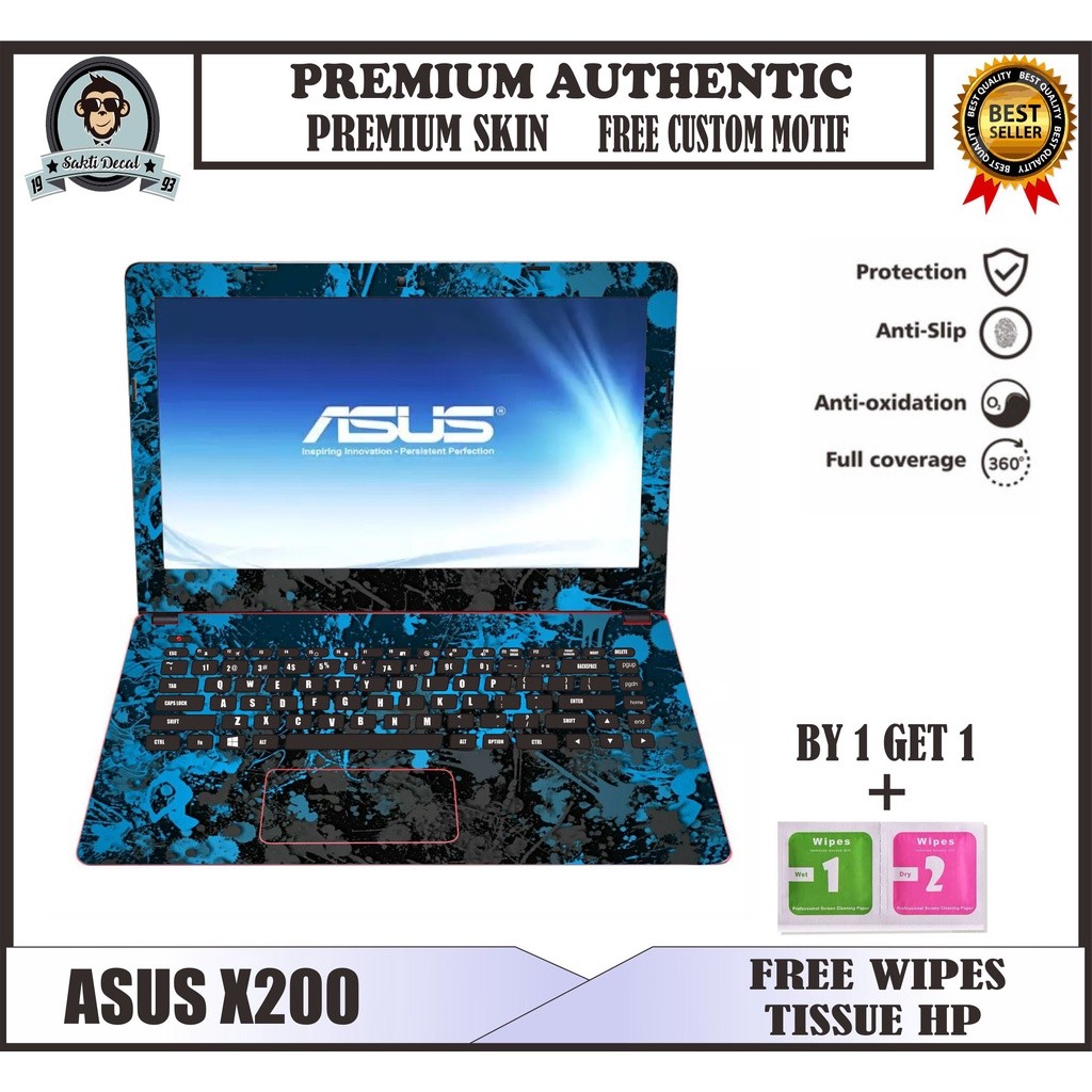 STIKER GARSKIN LAPTOP ASUS X200 BISA BAYAR DI TEMPAT FULL BODY