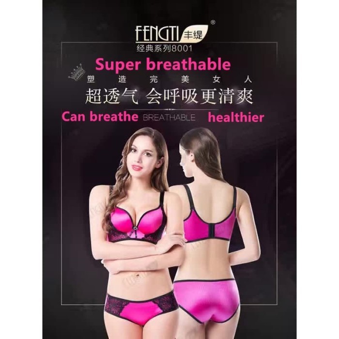 ✨LARIS✨ -FENGTI Bra Tanpa Kawat bernapas melindungi kesehatan payudara Anda - Hitam, 32A