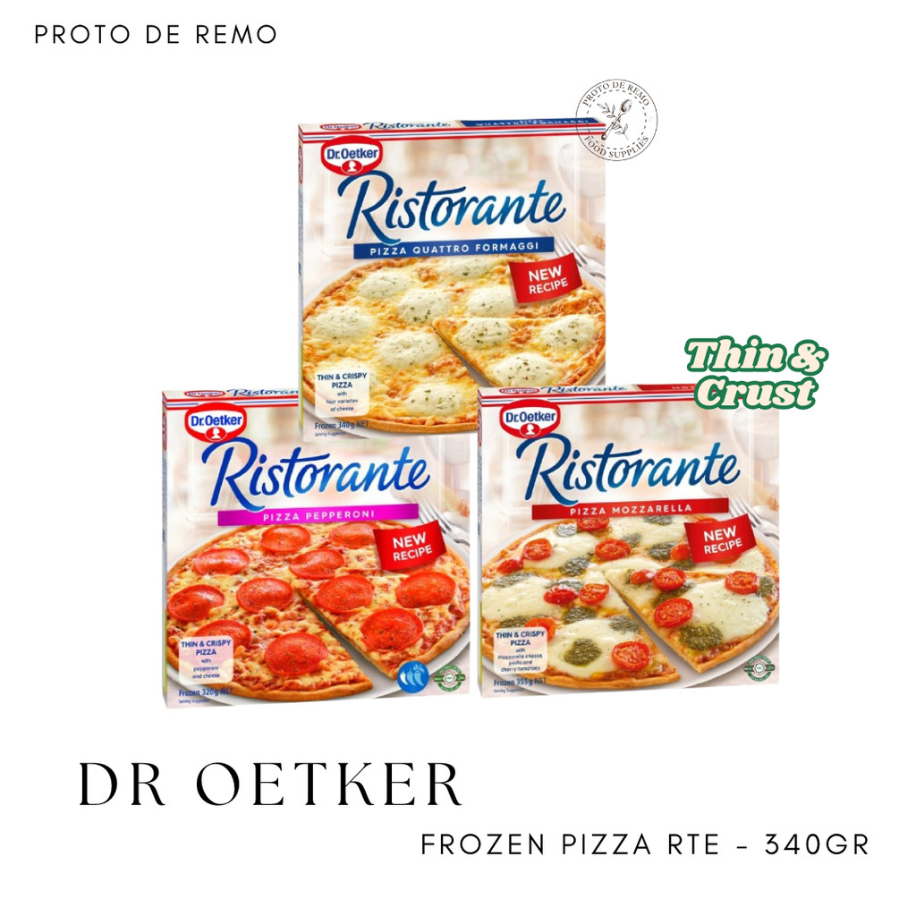 

Dr Oetker Frozen Pizza RTE Pepperoni Mozarella Quatro Cheese - 340GR