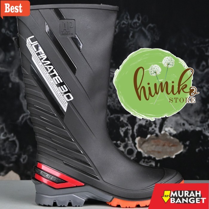 Rekomendasi sepatu anak Sepatu Safety Boots Panjang APD AP Boots 2015 Ultimate 3.0 - Hitam, 40