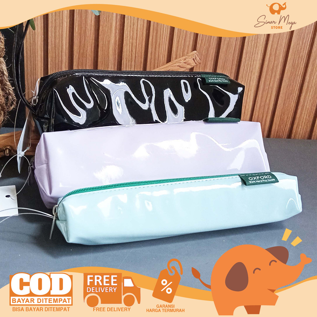 

OXFORD Pencil Case Crystal Glossy - Tempat Pensil Mengkilap Premium S/M/L Murah Berkualitas