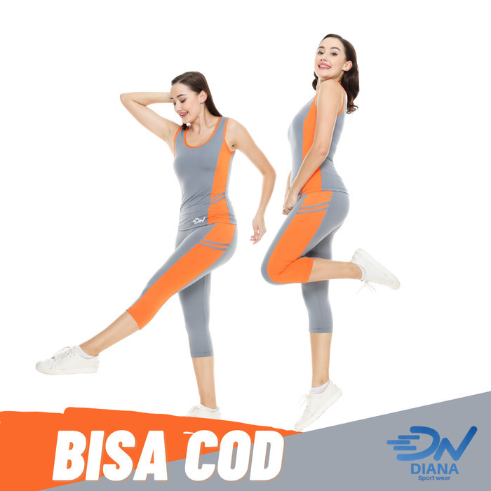 Setelan Pakaian Sport Olahraga Murah Ketat Bagus tebal Keren /Setelan tangtop senam dan celana panja
