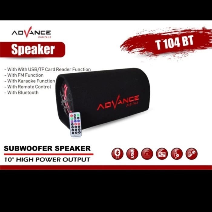 Advance Speaker Aktif T104 BT Bluetooth 10Inch