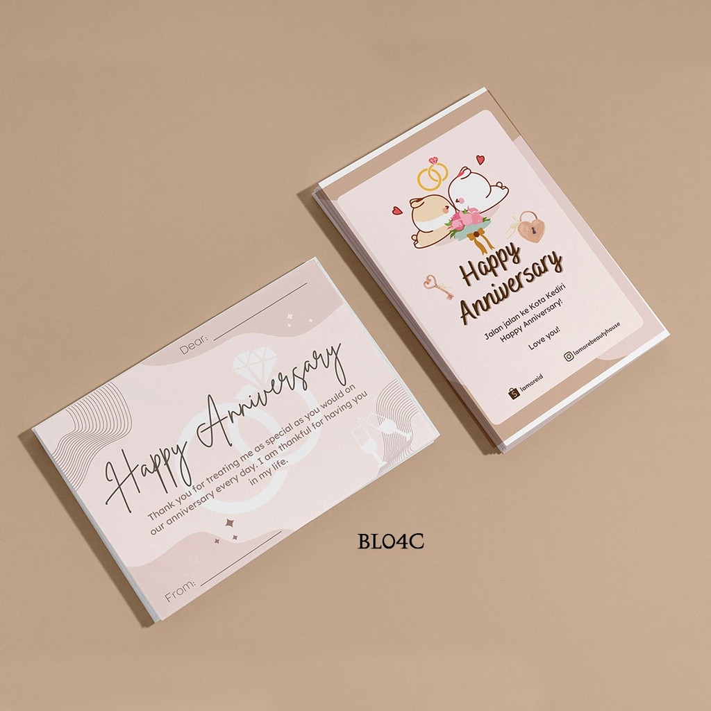

Anniversary Card Kartu Ucapan Wedding Birthday Bl04