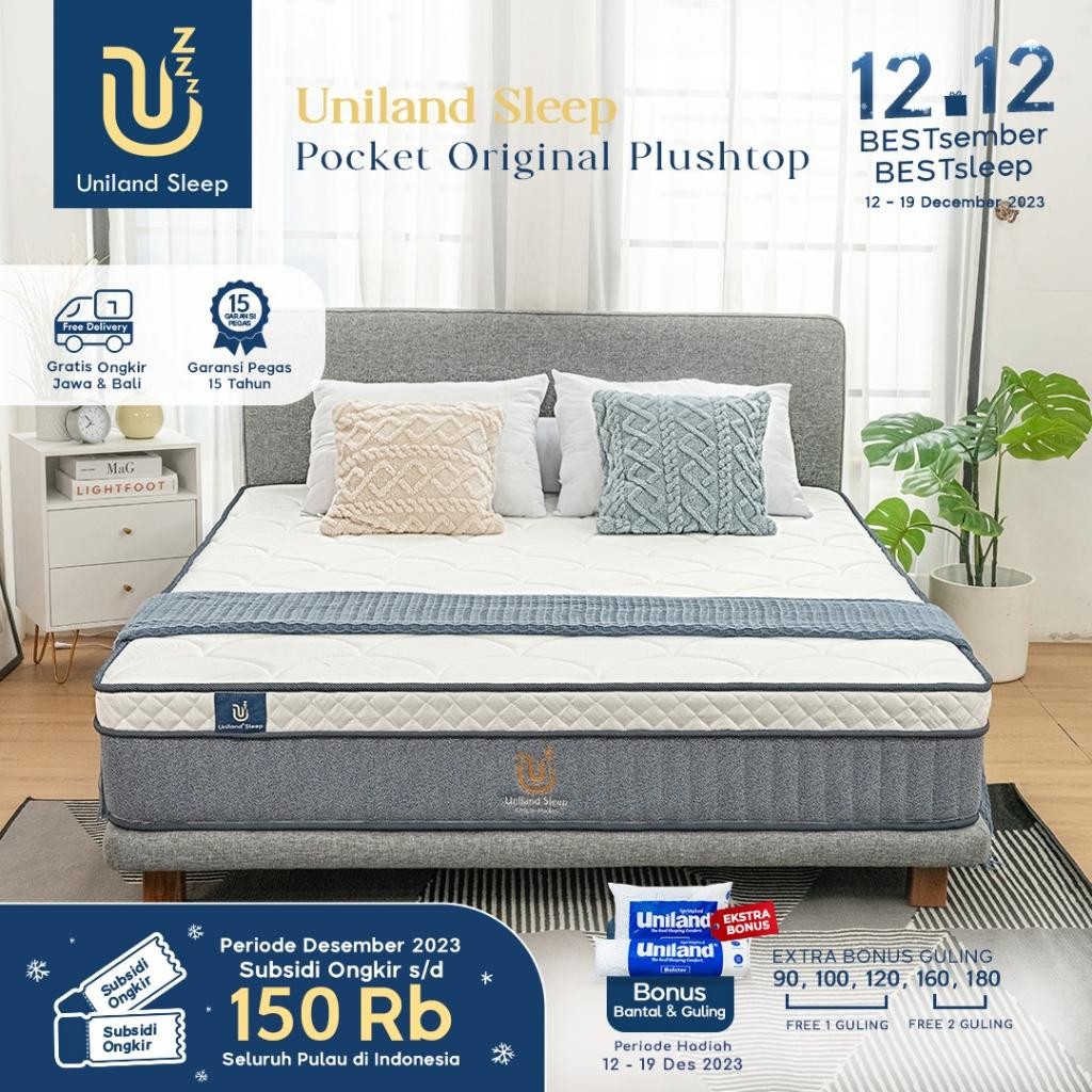 Uniland Sleep 180x200 / King Size / Ukuran No 1 / Kasur Busa / Pocket Spring
