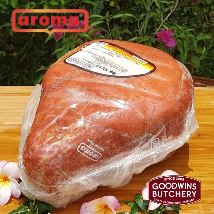 

4.5kg pork ham whole smoked leg boneless skin-on Aroma Bali frozen