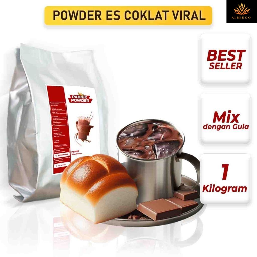 

Powder Es Coklat Viral 1000 Gram - Grade 1, Minuman Bubuk , Chocolate Powder Drink, Coklat Roti