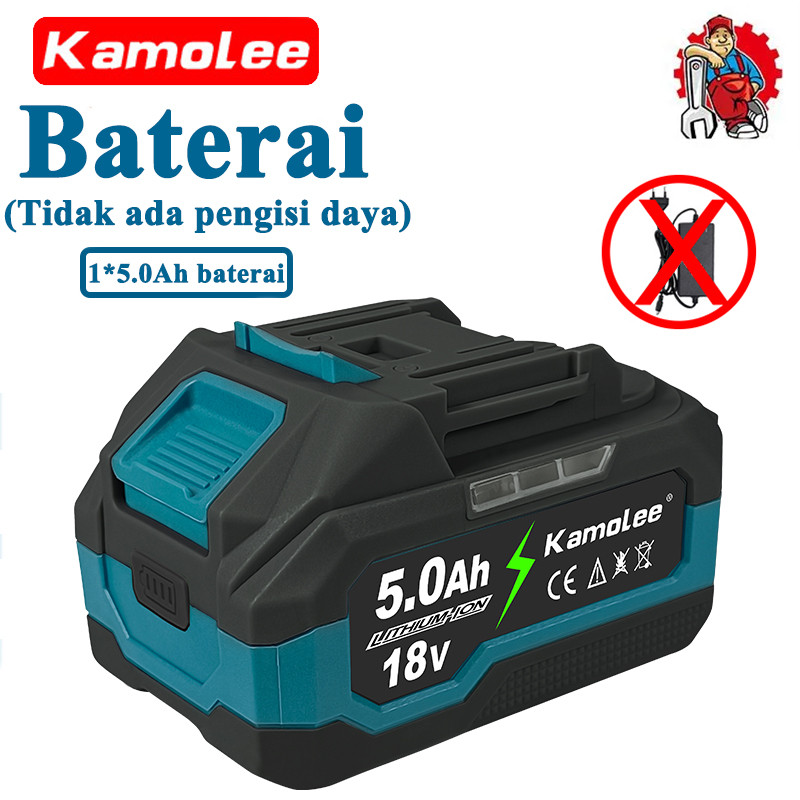 Kamolee 18V/5.0Ah Premium Large Plate Lithium Ion Battery (Compatible with Makita/kamolee Power Tool