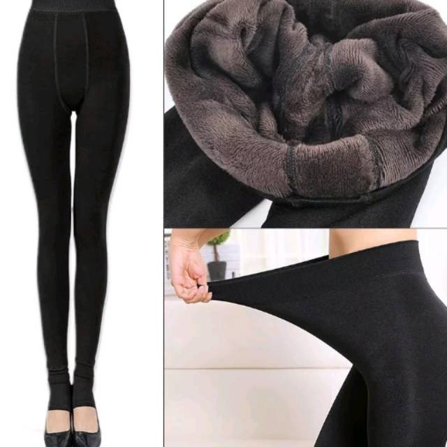 PROMO READY STOCK EXTRA WARM WINTER THERMAL LEGGING PANTS CASHMERE CELANA MUSIM DINGIN