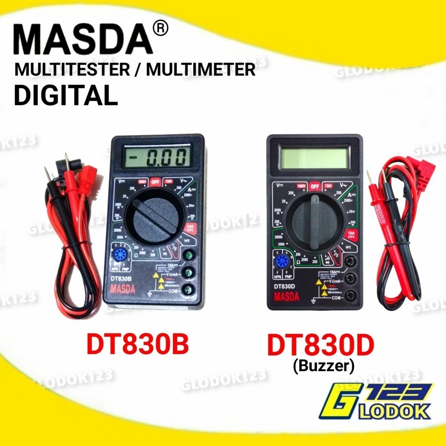 Multimeter Avometer Multitester Digital DT830B/DT830D Buzzer G1704