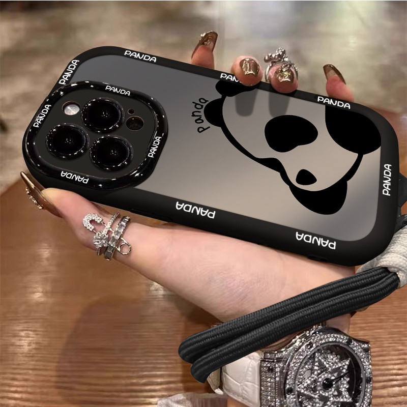 Paddy Panda Puff Perlindungan Jatuh Pelindung Silikon Casing Netflix Sederhana Case Cocok Untuk Mode