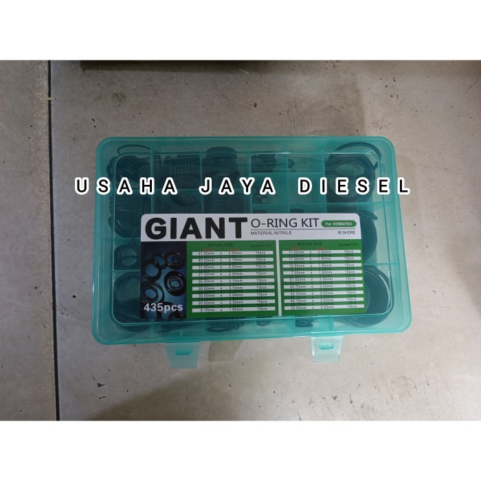 O-RING KIT ORING KIT BOX KOMATSU NBR 90 MERK GIANT berkualitas