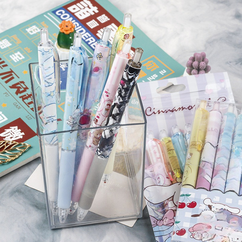 

COD PULPEN GEL MEKANIK 1SET ISI 6PCS / PULPEN MEKANIK MOTIF