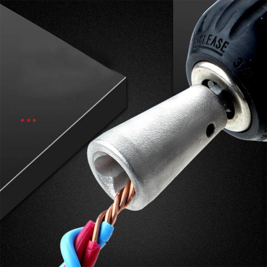 ZA. Alat Pemutar Kawat Kabel Konektor Bahan Baja Mata Bor Wire Twisting Twister Penggulung