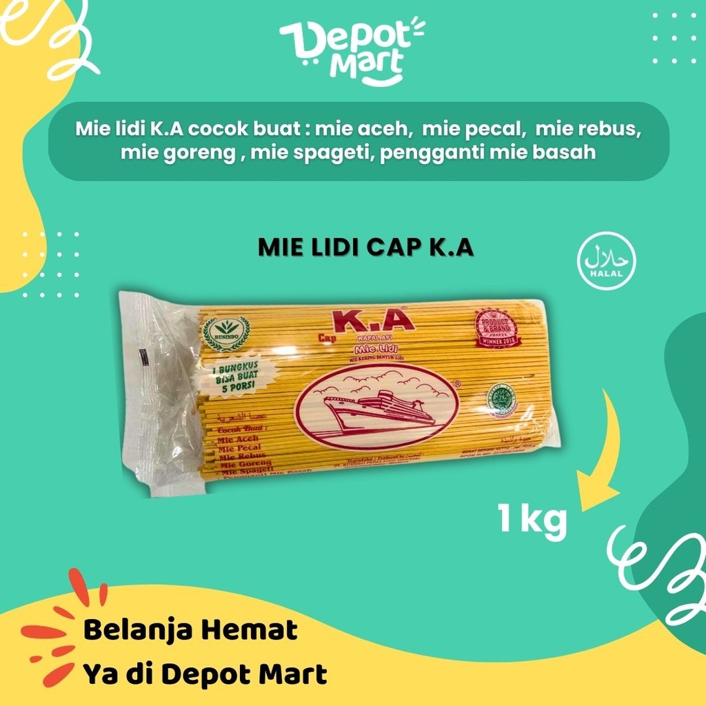 

KA Mie Lidi Mentah 1 Kg - Depot Mart