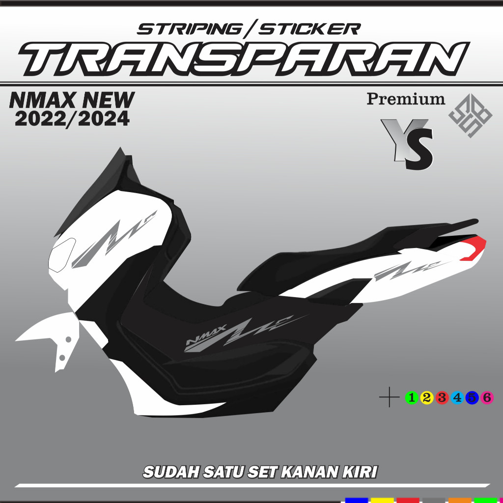 VARIASI NMXV10 TRANSPARAN Sticker Striping Variasi All Nmax New 2020-2024 ABS- Non ABS Absrak VARIAS