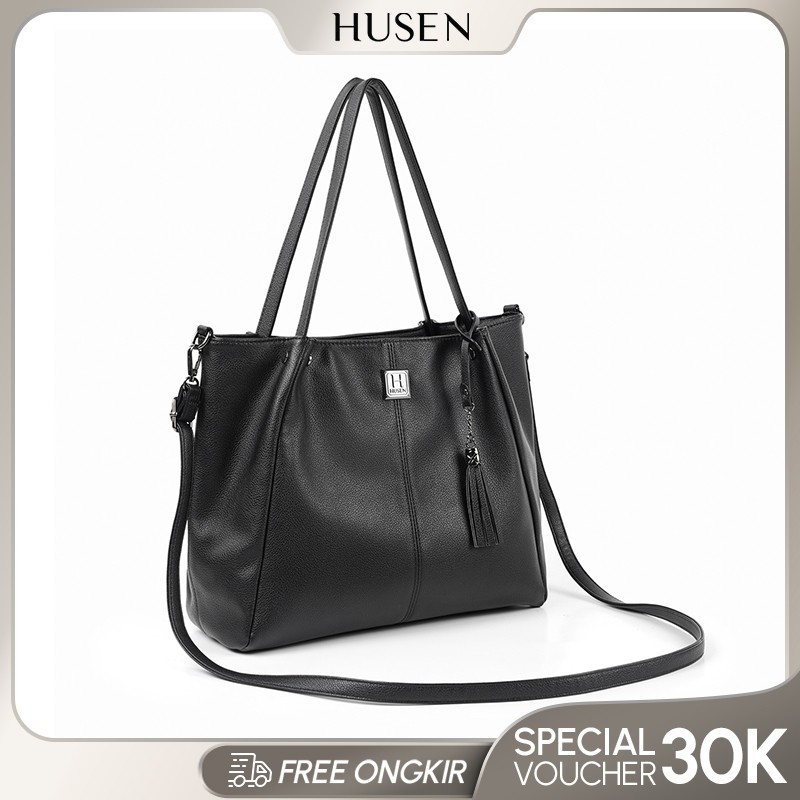 [SALE BESAR] HUSEN Tas Wanita Totebag Wanita Tas Kuliah Shoulder Bag Terbaru Kekinian Tas Kerja Kant