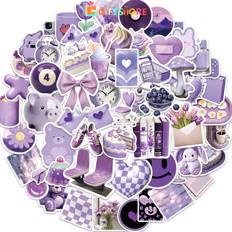 

CODKartun Ungu Stiker Grafiti Sederhana Stiker Grafiti Sederhana Dekorasi Tablet Gitar Pribadi Stiker Tahan Air-GS